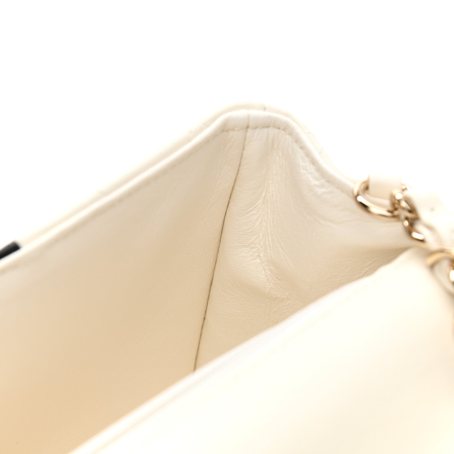 Chanel Lambskin Quilted Mini Rectangular Flap White Black 10 of 12