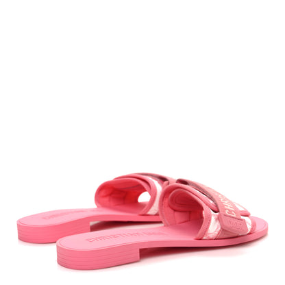Christian Dior Nylon Dio(r)evolution Slide Sandals 37 Pink 5 of 10