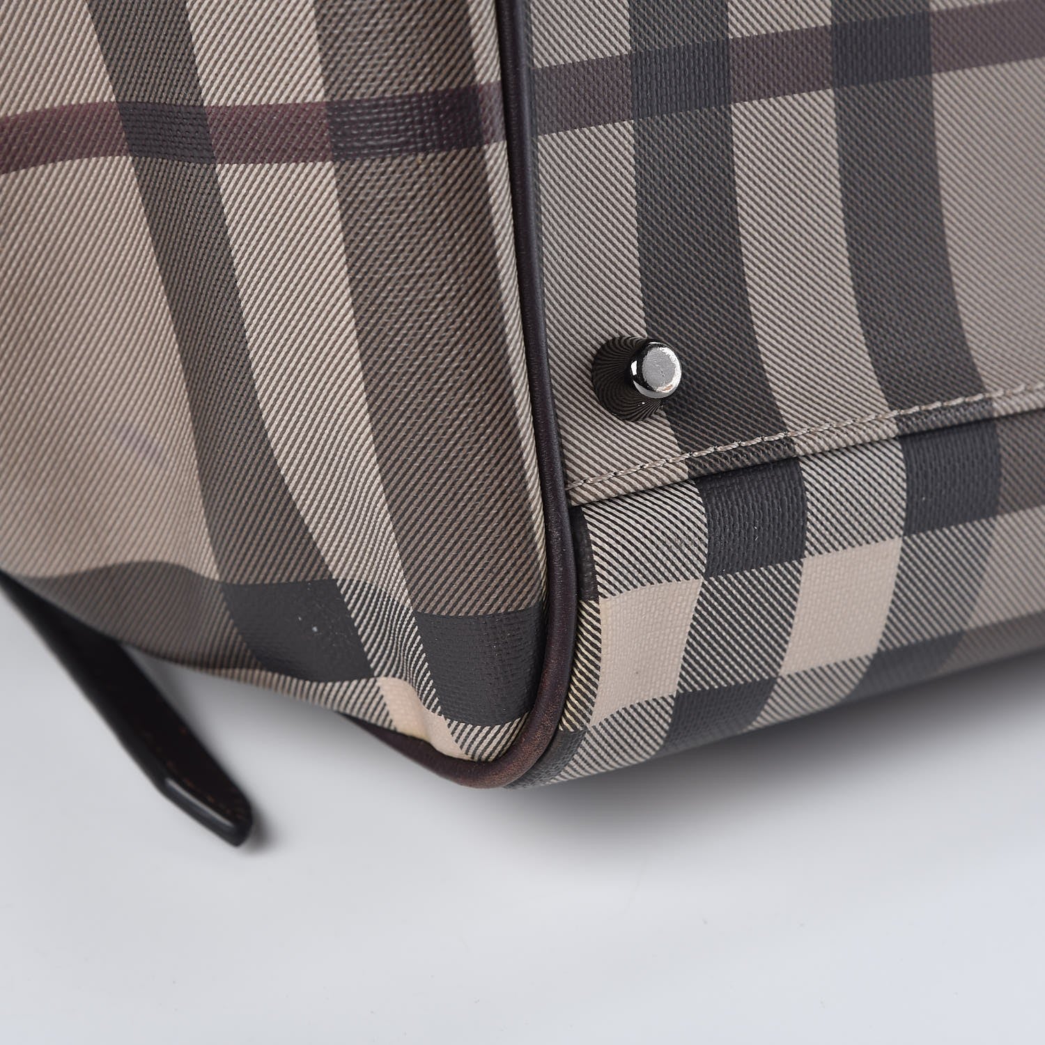Burberry Smoked Check Small Canterbury Tote Brown 12 of 14