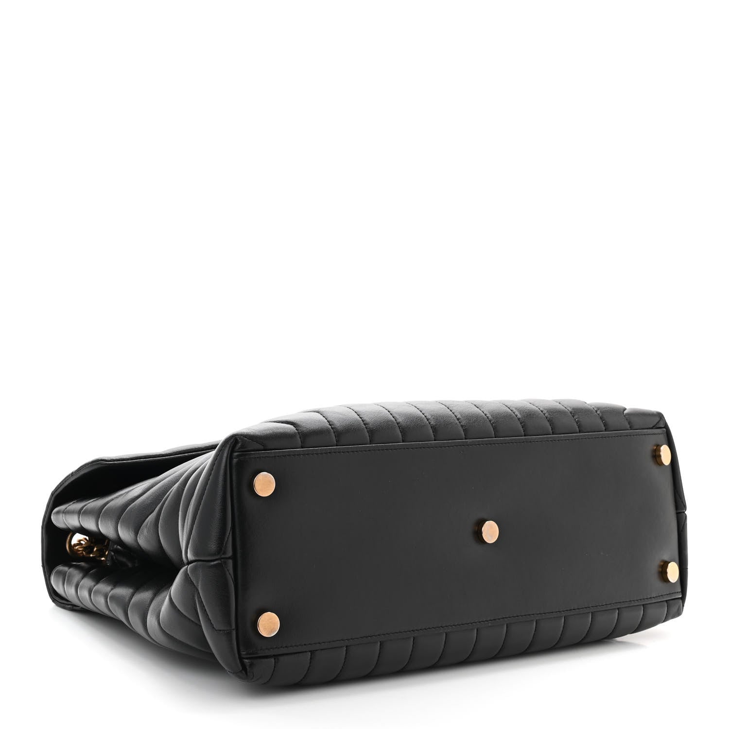 Saint Laurent Calfskin Y Quilted Monogram Large Loulou Chain Satchel Black 4 of 10