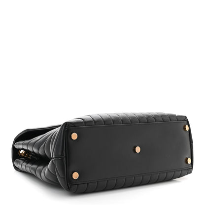 Saint Laurent Calfskin Y Quilted Monogram Large Loulou Chain Satchel Black 4 of 10