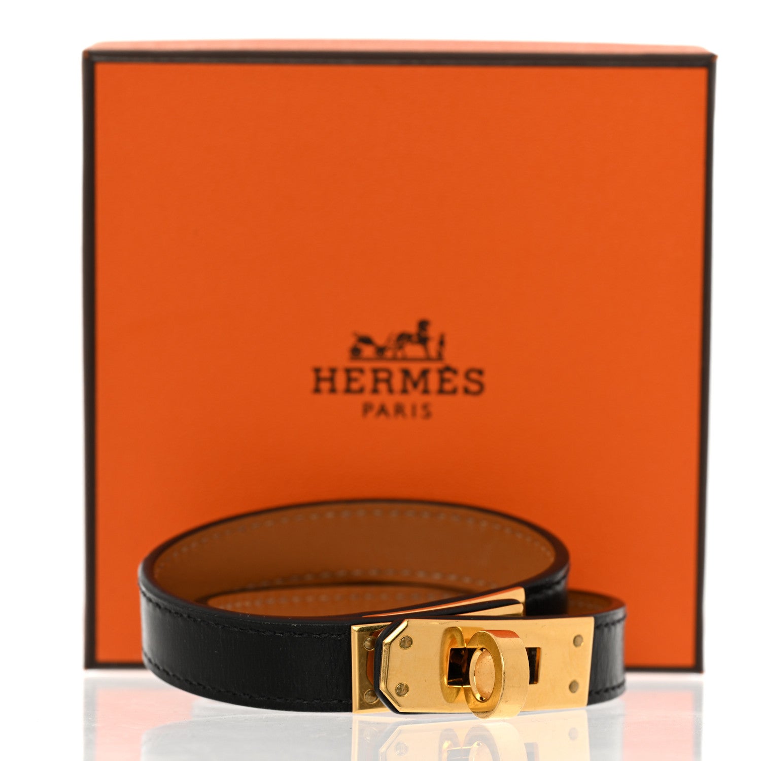 Hermes Box Kelly Double Tour Bracelet S Black 7 of 7