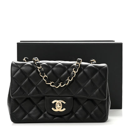 Chanel Lambskin Quilted Mini Rectangular Flap Black 11 of 11