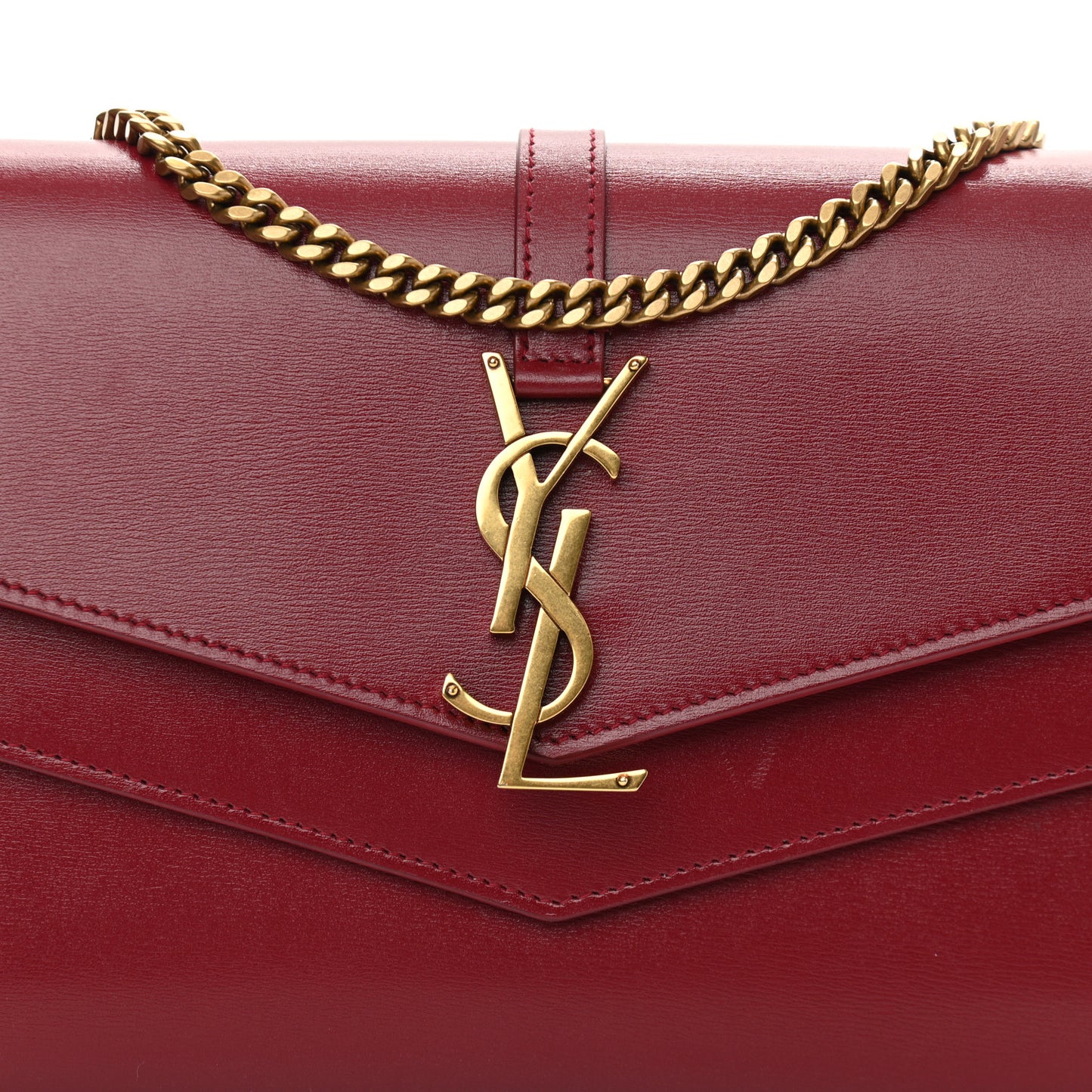 Smooth Calfskin Monogram Sulpice Chain Wallet Amaretto