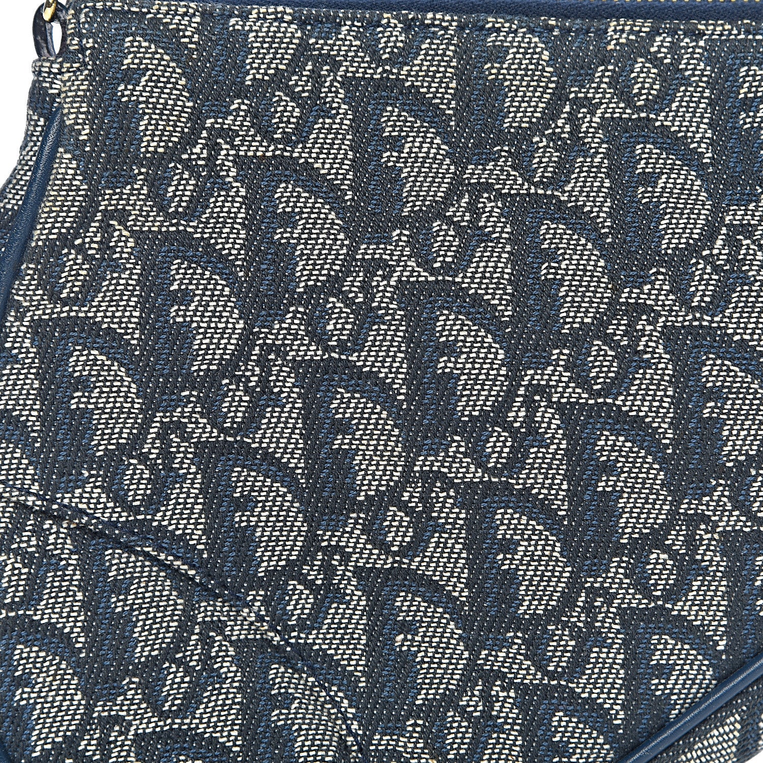 Christian Dior Monogram Mini Saddle Pochette Navy 9 of 9