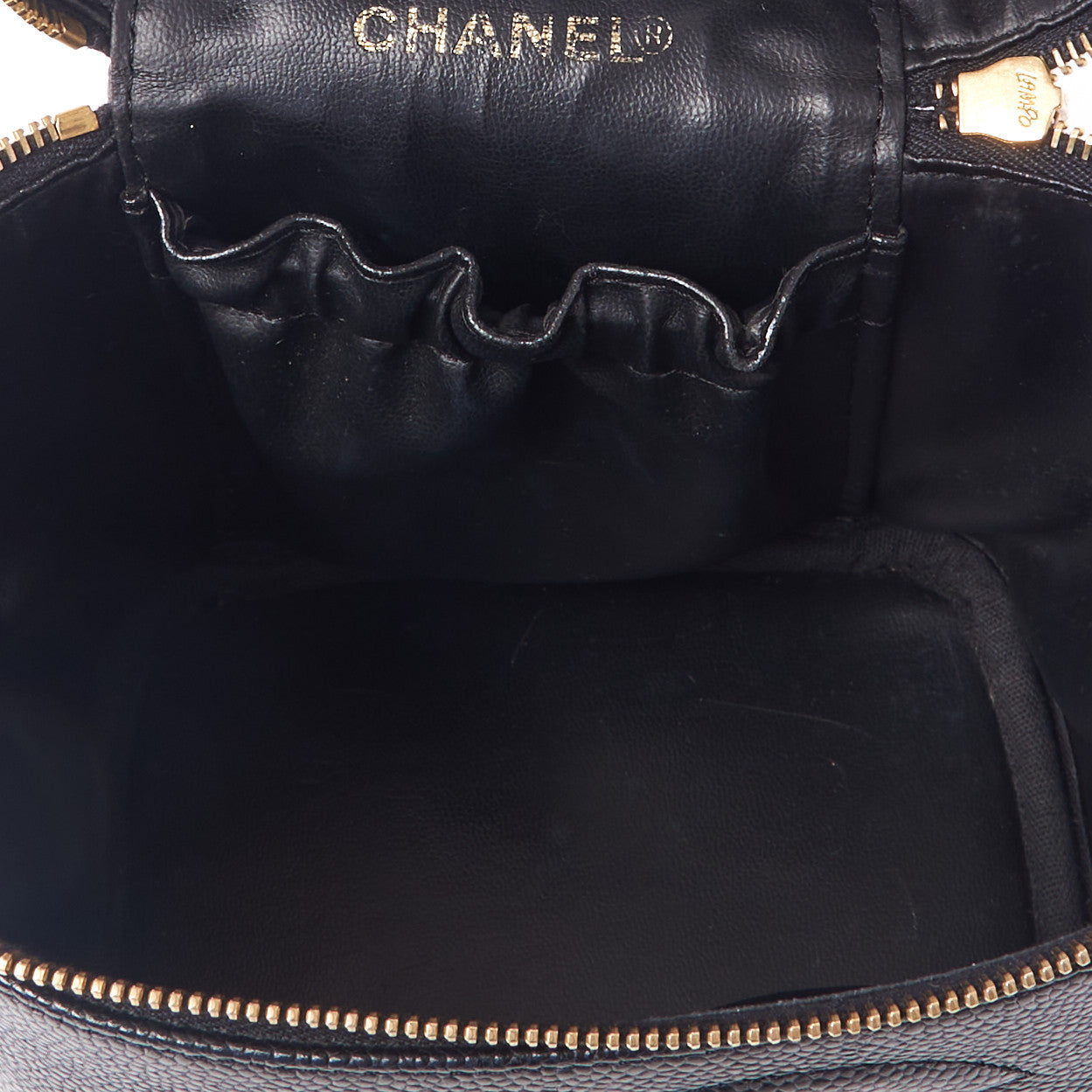 Chanel Caviar Vanity Cosmetic Case Black 6 of 9