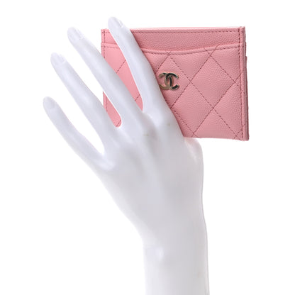 Chanel Caviar Quilted Card Holder Pink 2 of 8