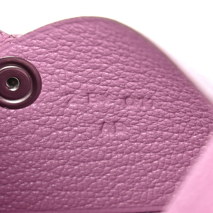 Hermes Chevre Mysore Calvi Card Case Mauve Sylvestre 7 of 10