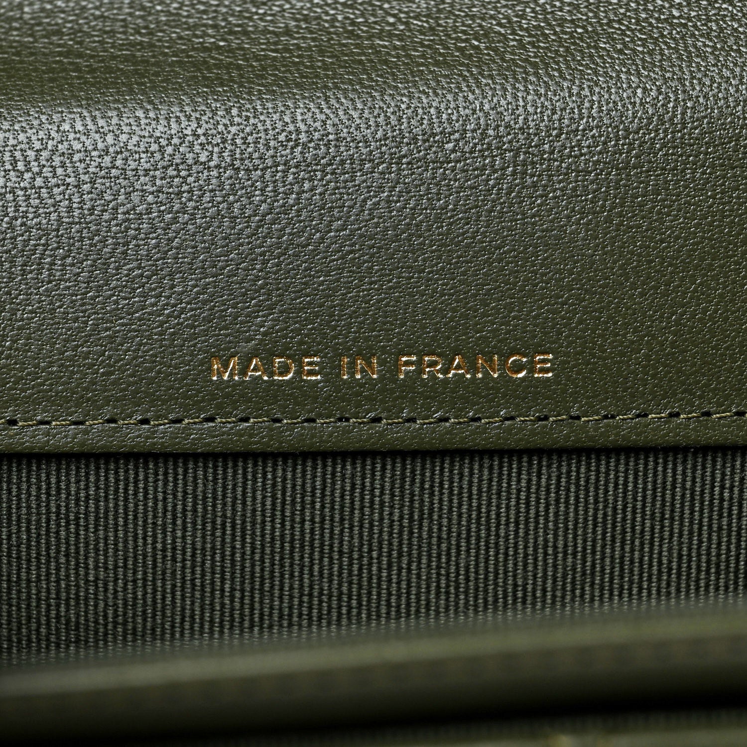 Chanel Lambskin Quilted Flap Card Holder Wallet Khaki 7 of 8