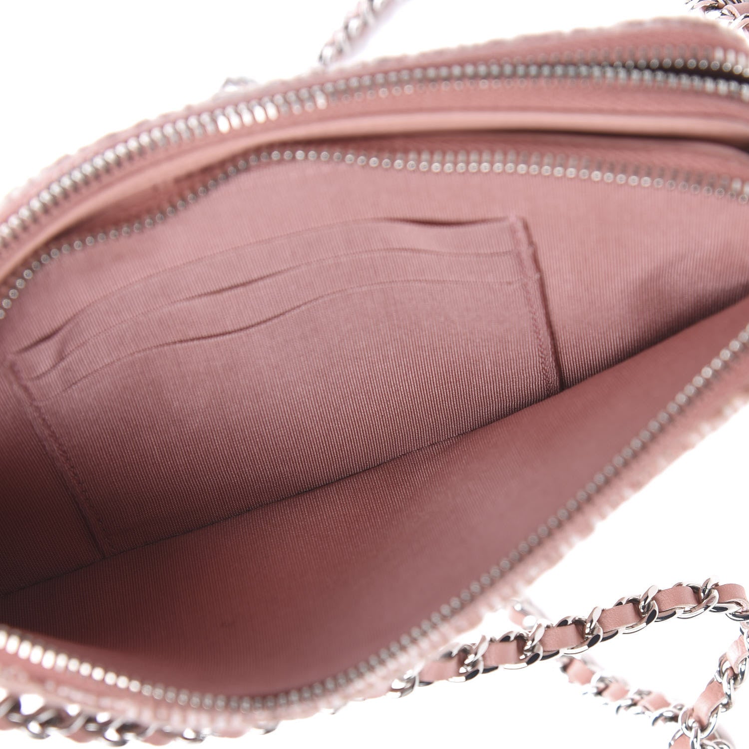 Chanel Canvas Small Deauville Clutch With Chain Pink 5 of 13