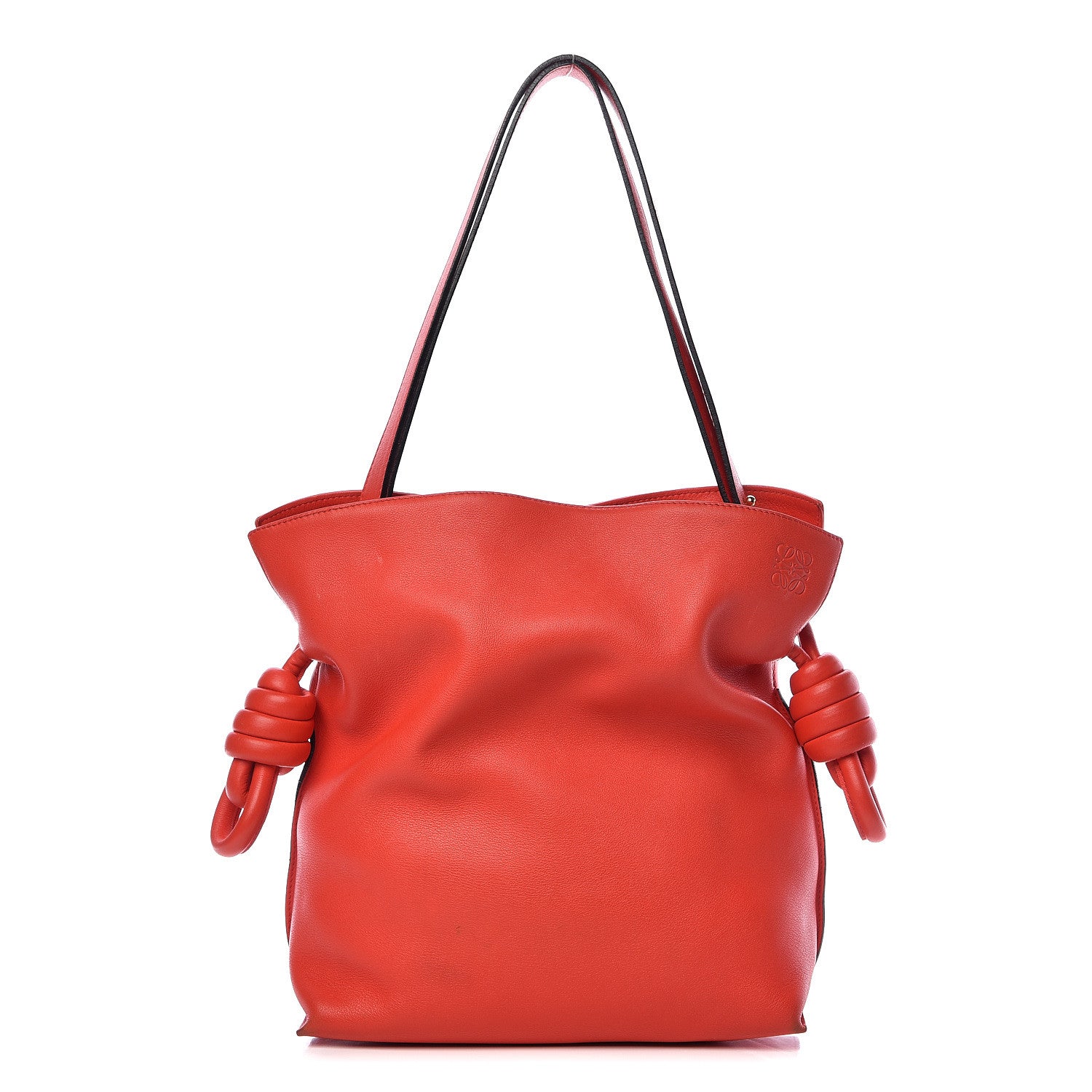 Loewe Calfskin Flamenco Knot Bag Red 1 of 15