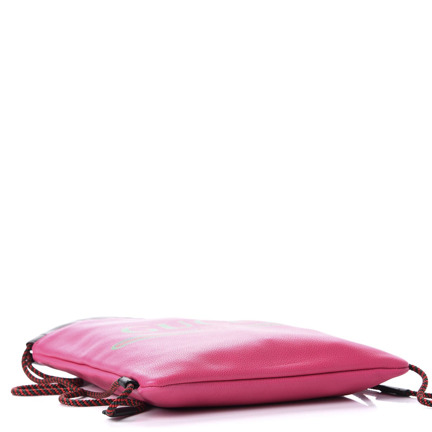 Grained Calfskin Logo Drawstring Backpack Box Pink Green Black