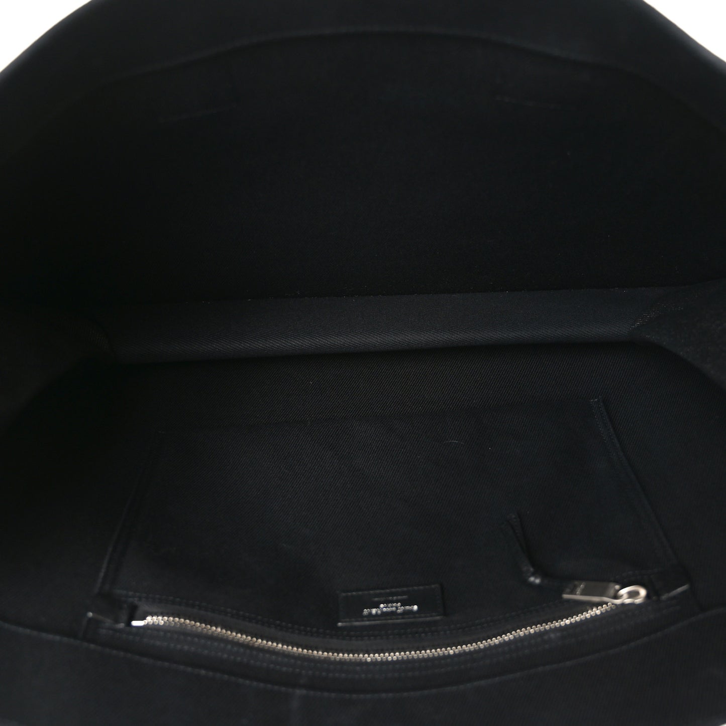 Linen Calfskin Rive Gauche Tote Black