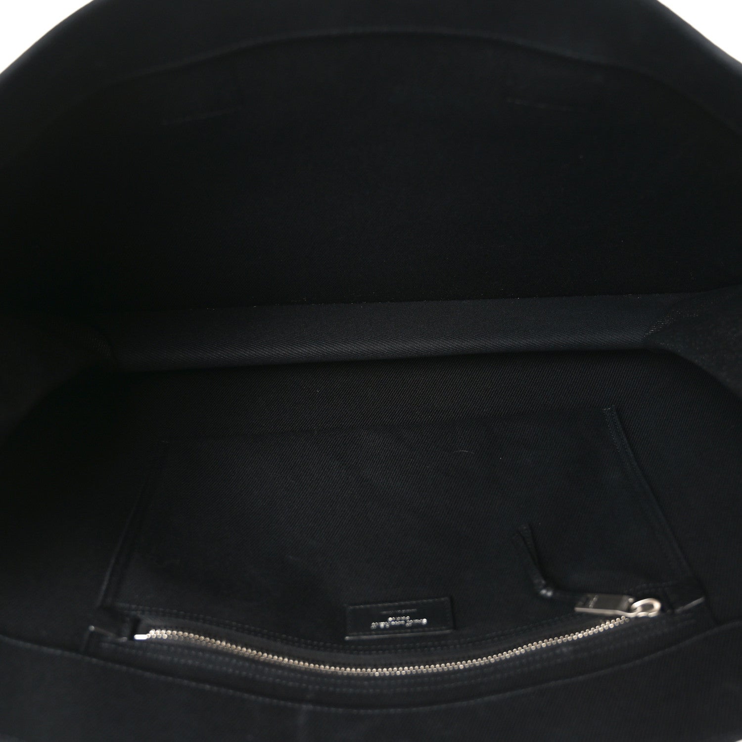 Saint Laurent Linen Calfskin Rive Gauche Tote Black 6 of 9