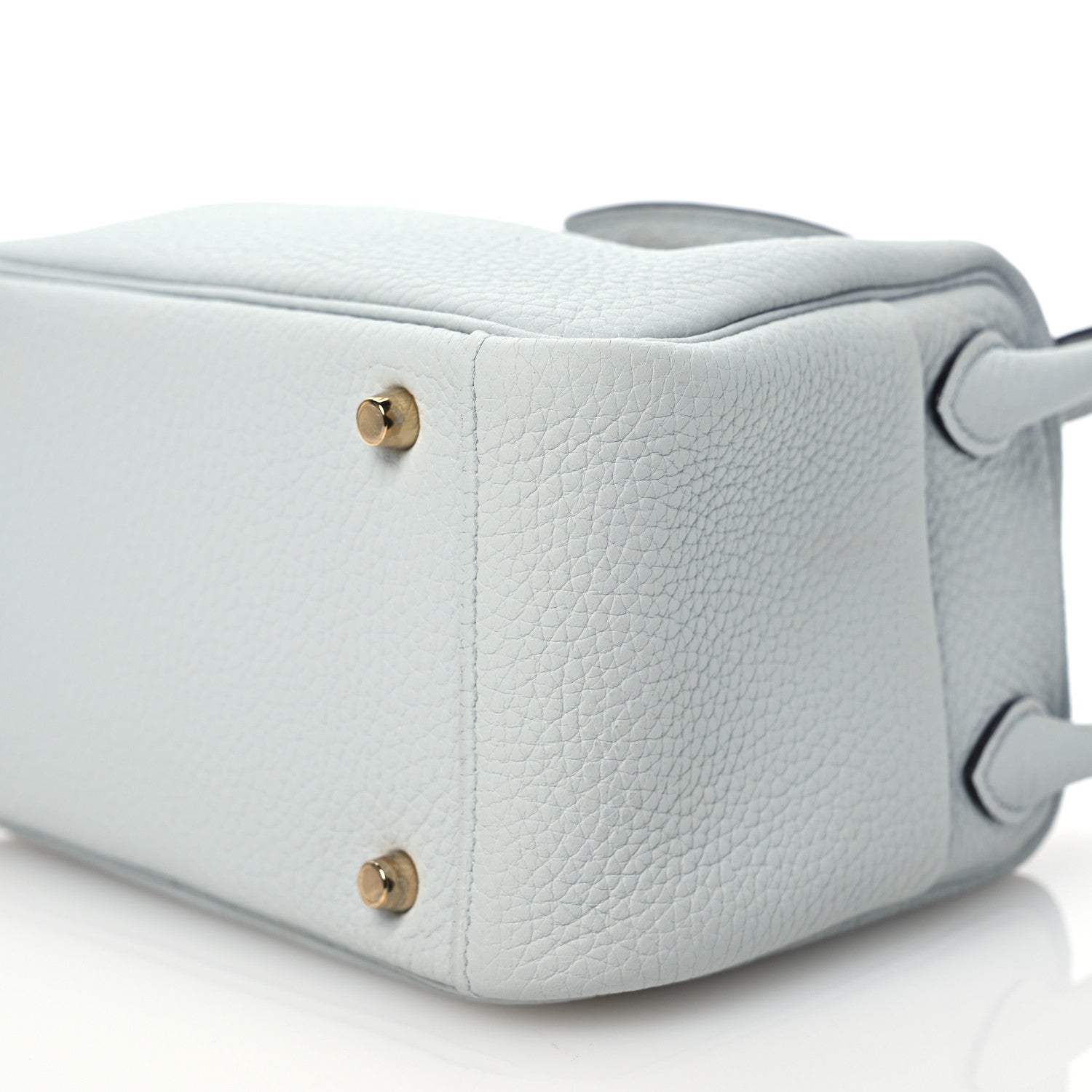 Hermes Taurillon Clemence Mini Lindy 20 Bleu Pale 10 of 13