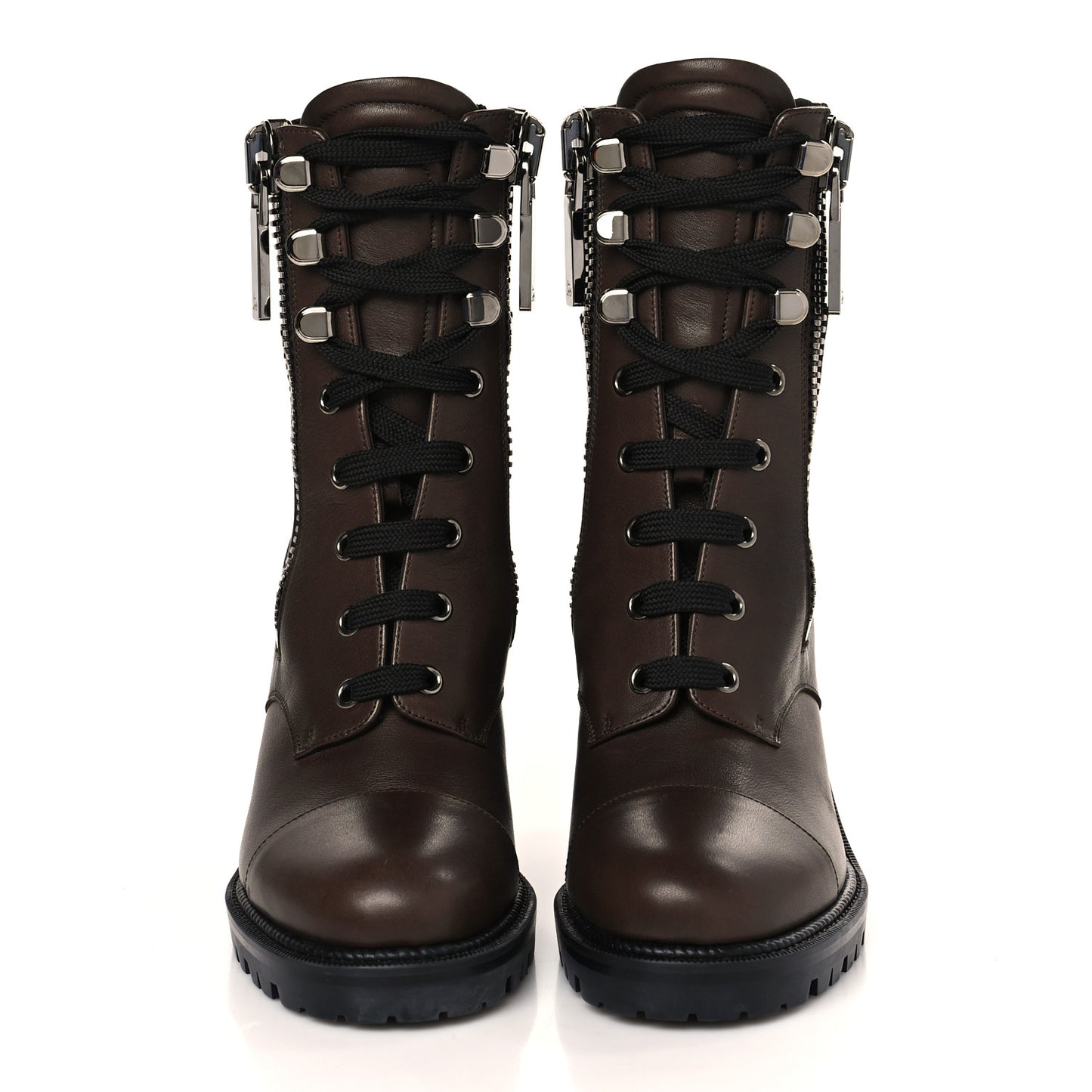 En Hiver Mixed Dual-Zip Booties 36.5 Arabica
