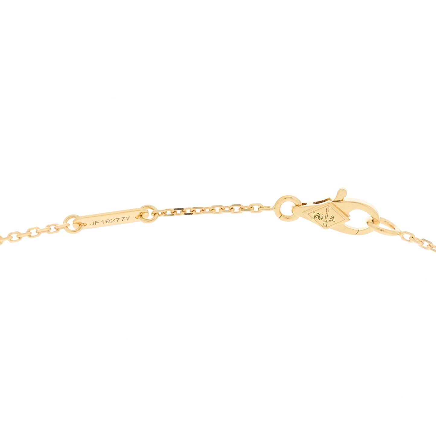 18K Yellow Gold Mother of Pearl Sweet Alhambra Pendant Necklace