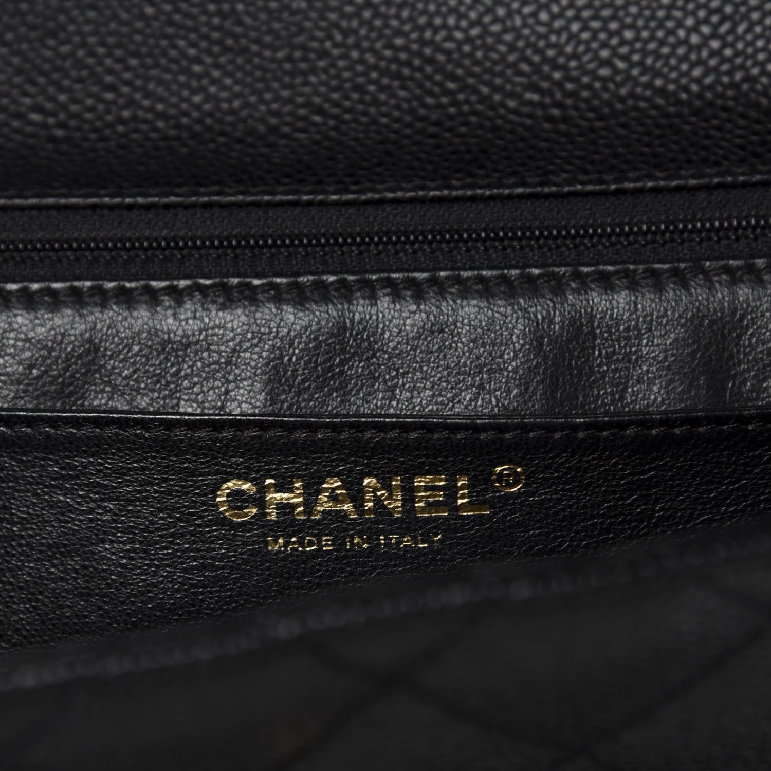 Chanel Caviar Quilted Jumbo Kelly Flap Black 9 of 11