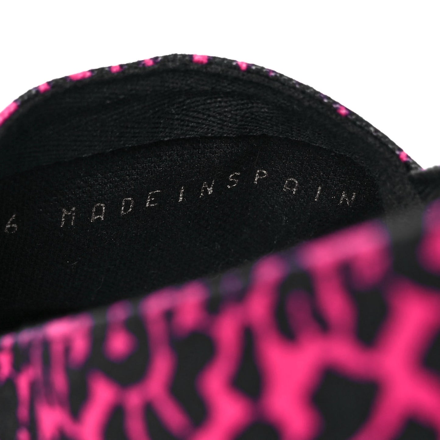 Canvas Leopard Print Espadrilles 41 Fushia Black