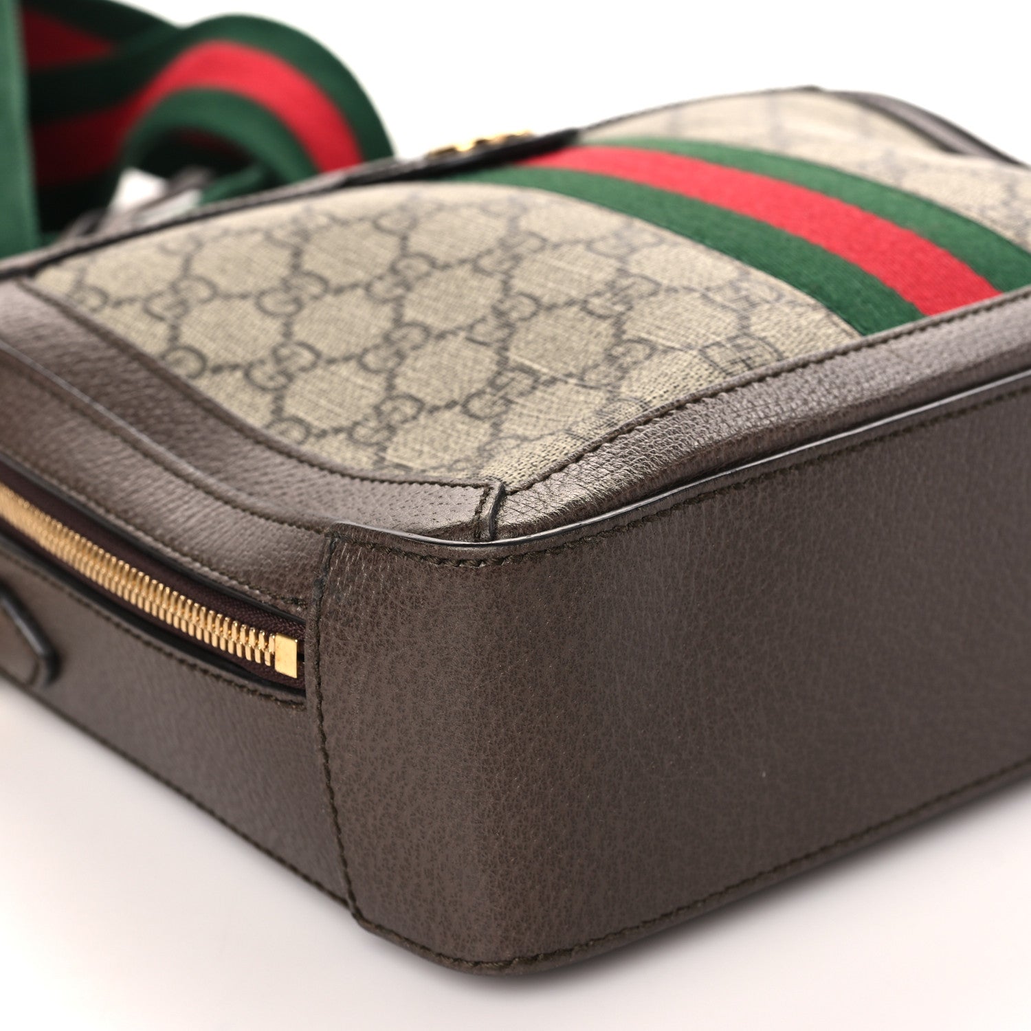 Gucci GG Supreme Monogram Web Small Ophidia Top Handle Shoulder Bag Brown 8 of 10