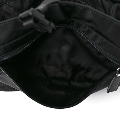 Prada Tessuto Nylon Saffiano Racing Logo Messenger Bag Black 7 of 13
