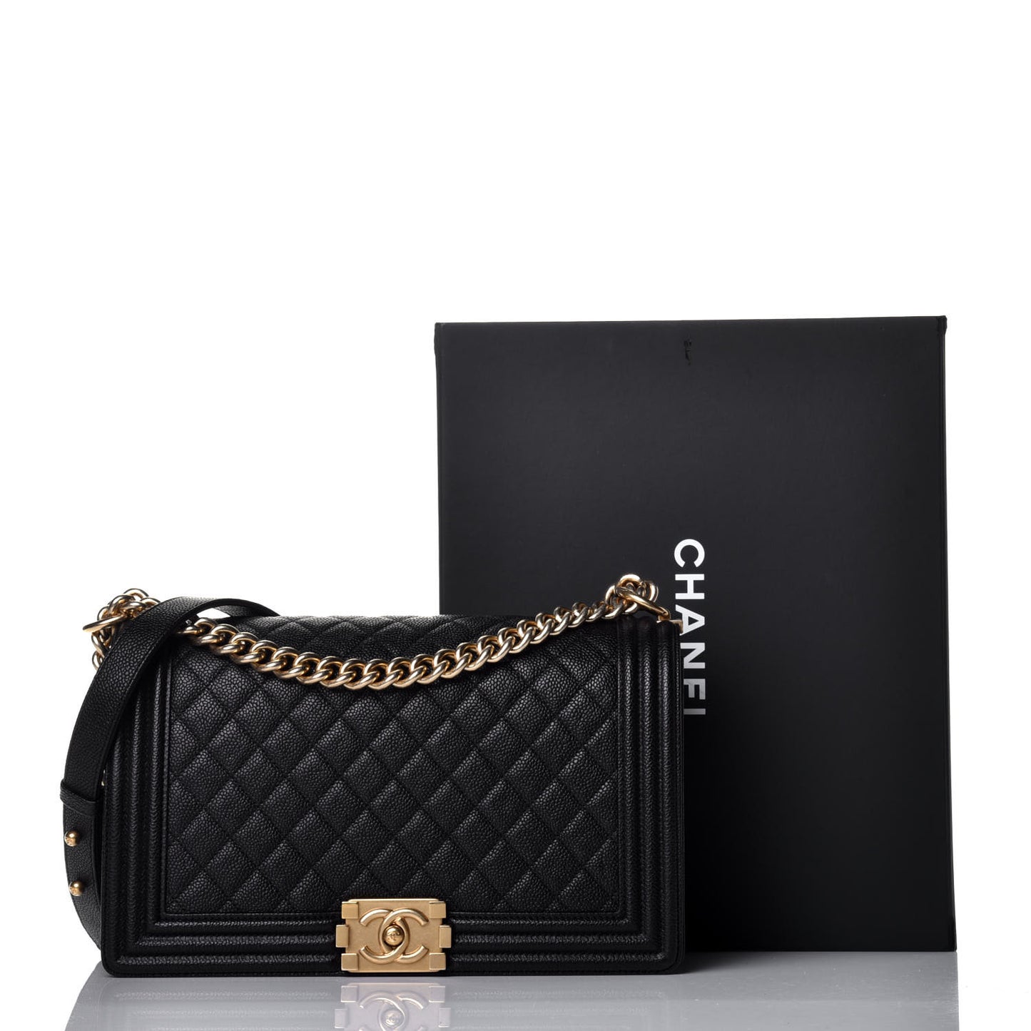 Caviar Quilted New Medium Boy Flap Black
