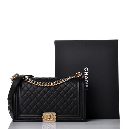 Chanel Caviar Quilted New Medium Boy Flap Black 10 of 10