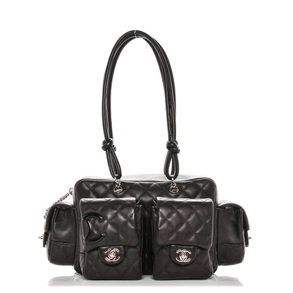 Chanel Calfskin Quilted Small Cambon Multipocket Reporter Dark Brown 1 of 8