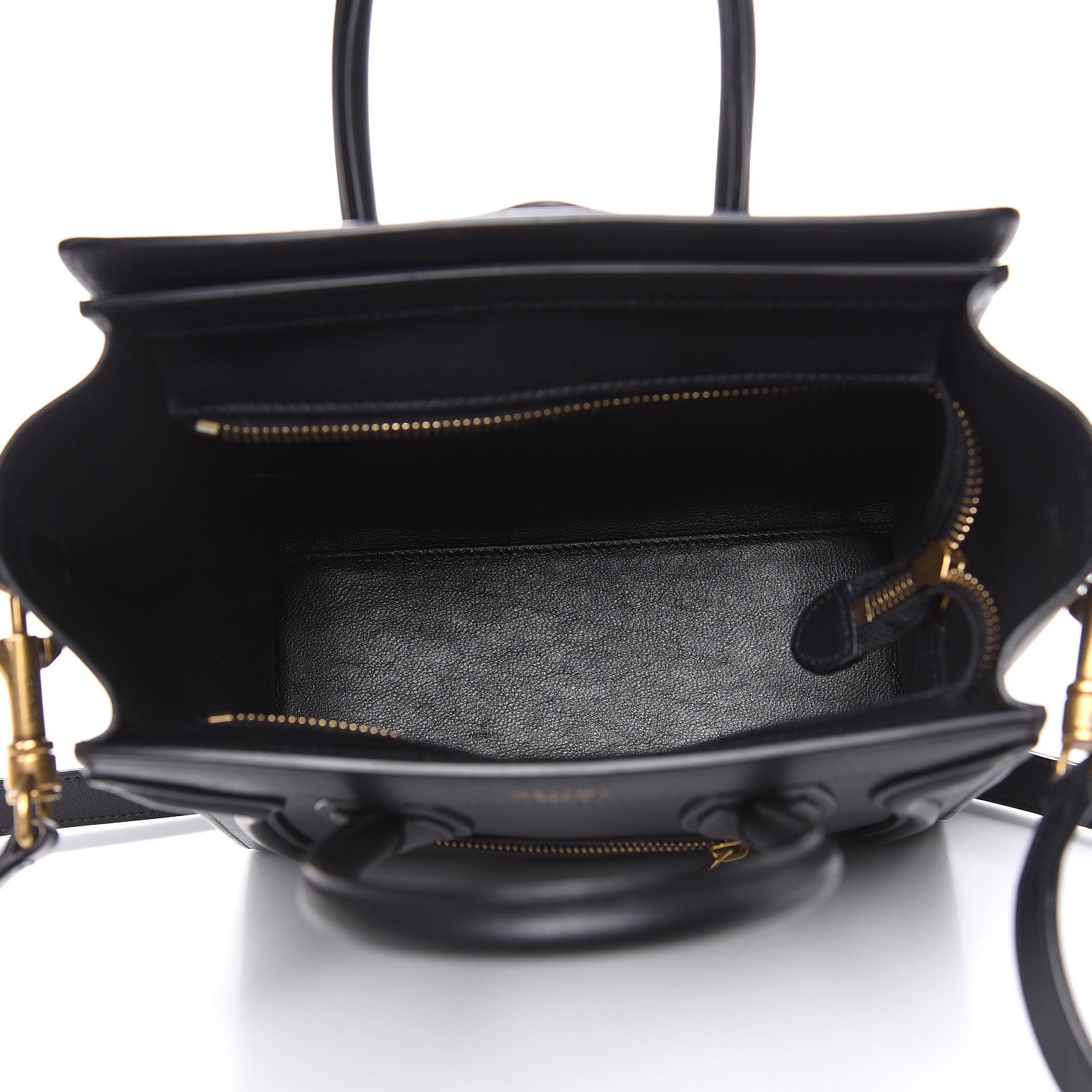 Celine Smooth Calfskin Nano Luggage Black 5 of 11
