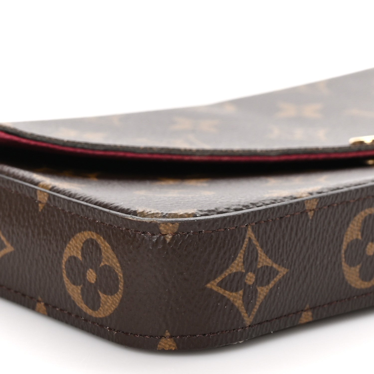 Louis Vuitton Monogram Pochette Felicie Chain Wallet Fuchsia 9 of 10