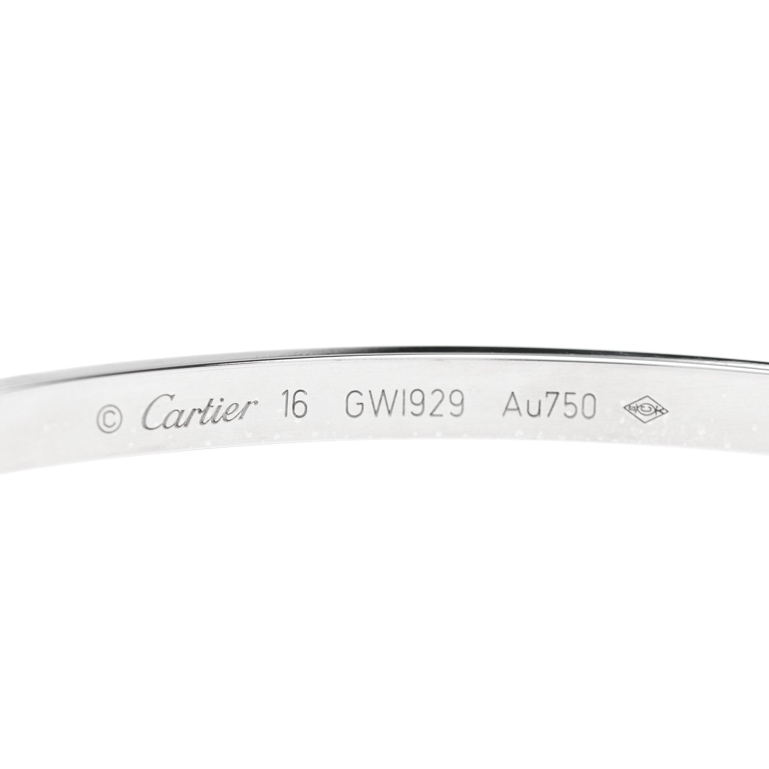 Cartier 18K White Gold 6 Diamond Small LOVE Bracelet 16 4 of 4