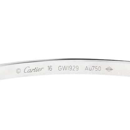 Cartier 18K White Gold 6 Diamond Small LOVE Bracelet 16 4 of 4