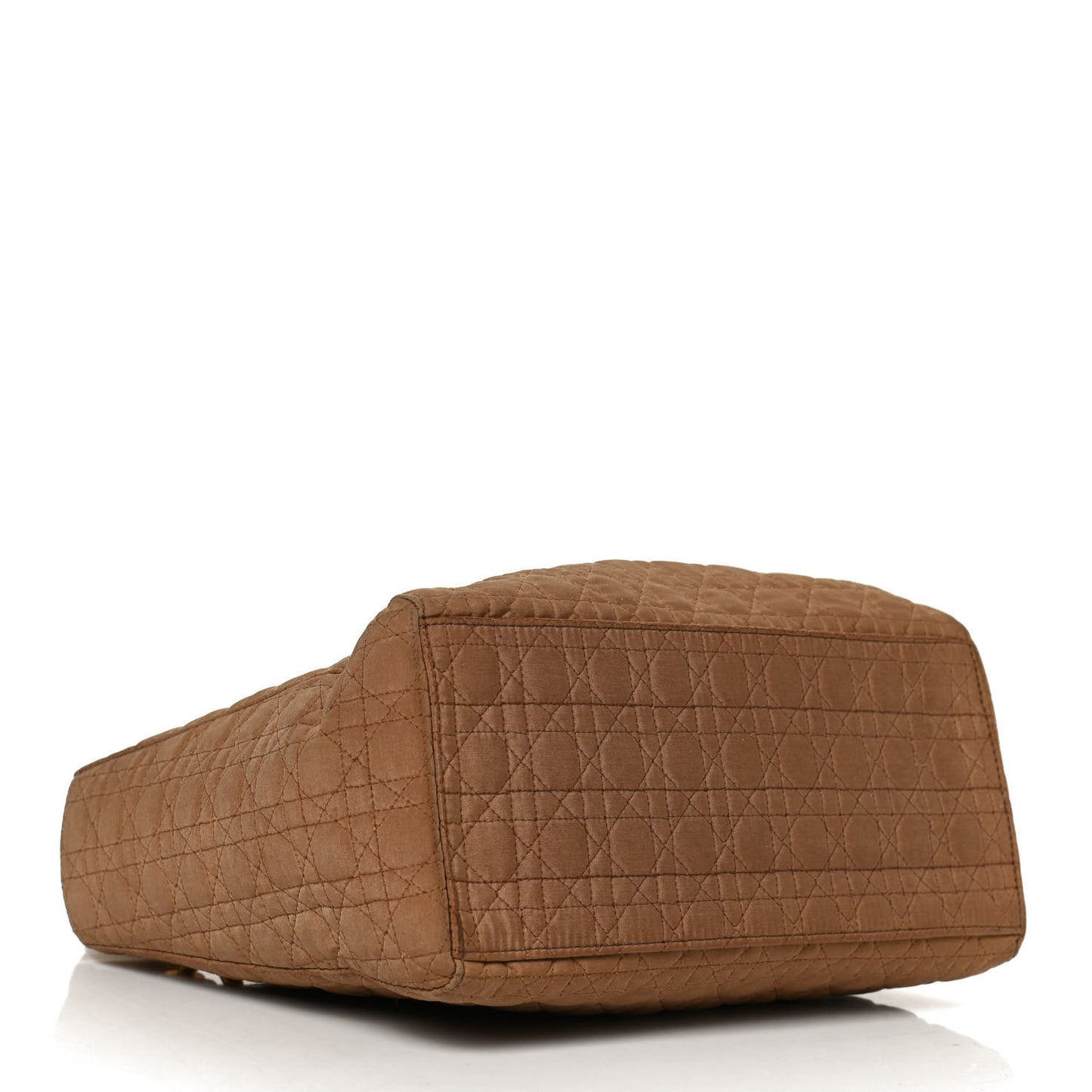 Nylon Cannage Medium Lady Dior Tan