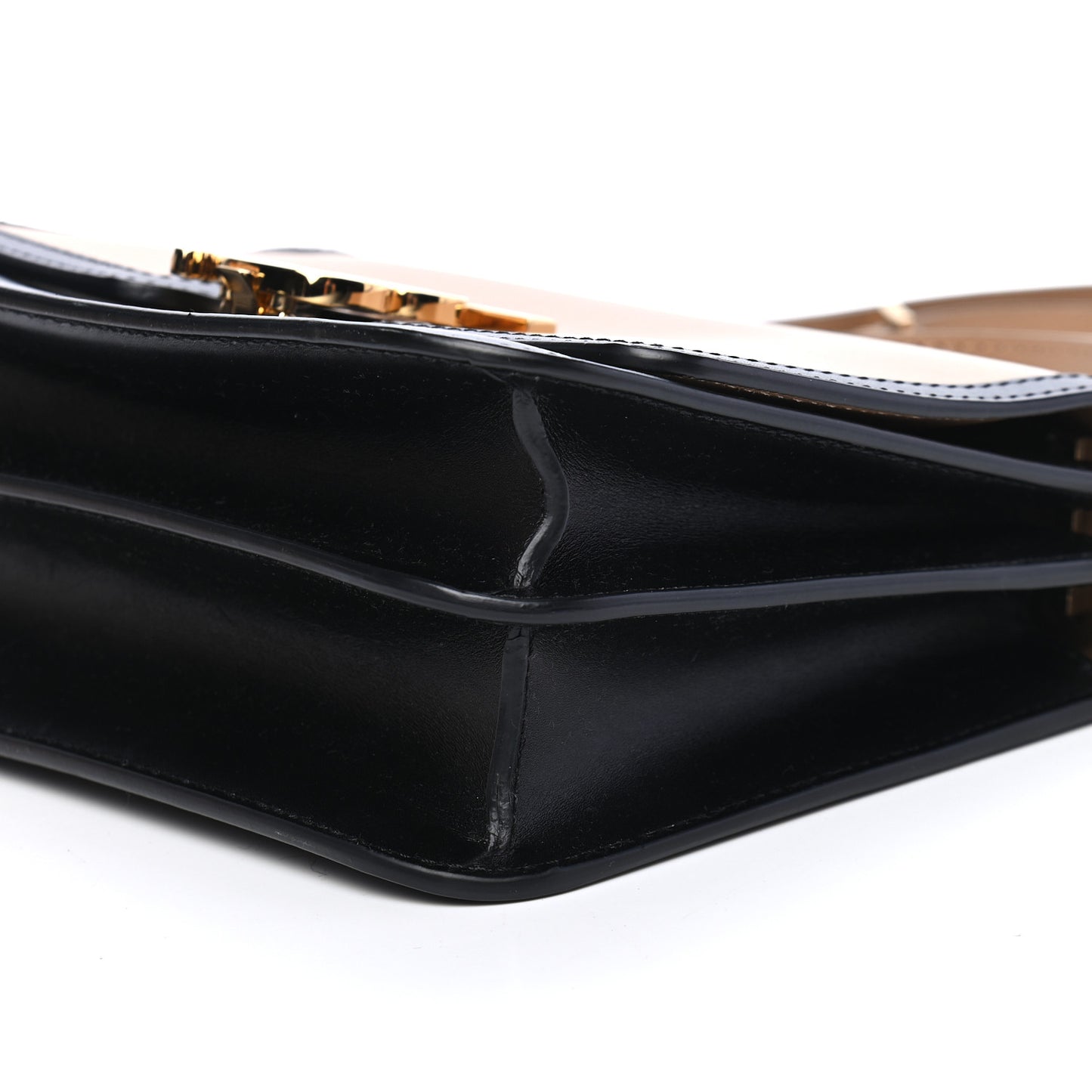Calfskin Small TB Envelope Clutch Bag Malt Brown