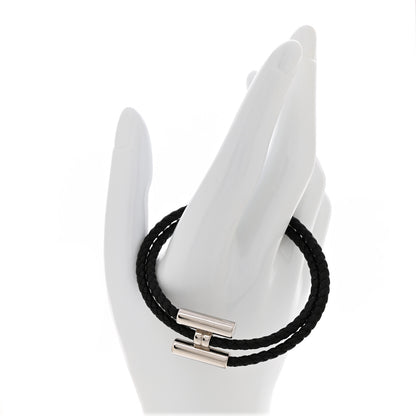 Hermes Swift Double Wrap Cord Tournis Tresse Bracelet  Black 2 of 4