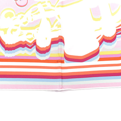 Hermes Silk Brides De Gala Shadow Pocket Square Rose Pale Blanc 3 of 4
