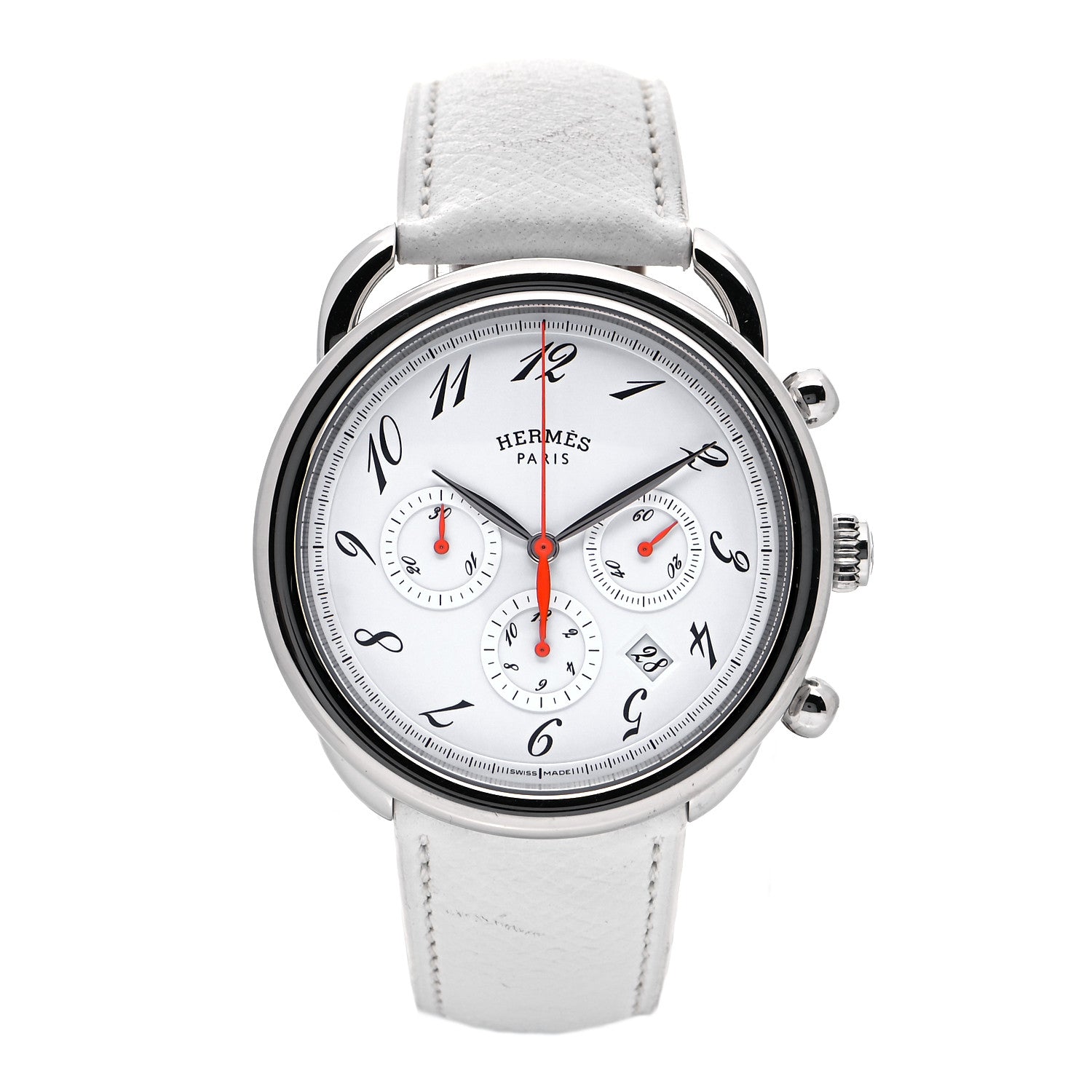 Hermes Stainless Steel Courchevel 43mm Arceau Automatic Watch Blanc 1 of 7