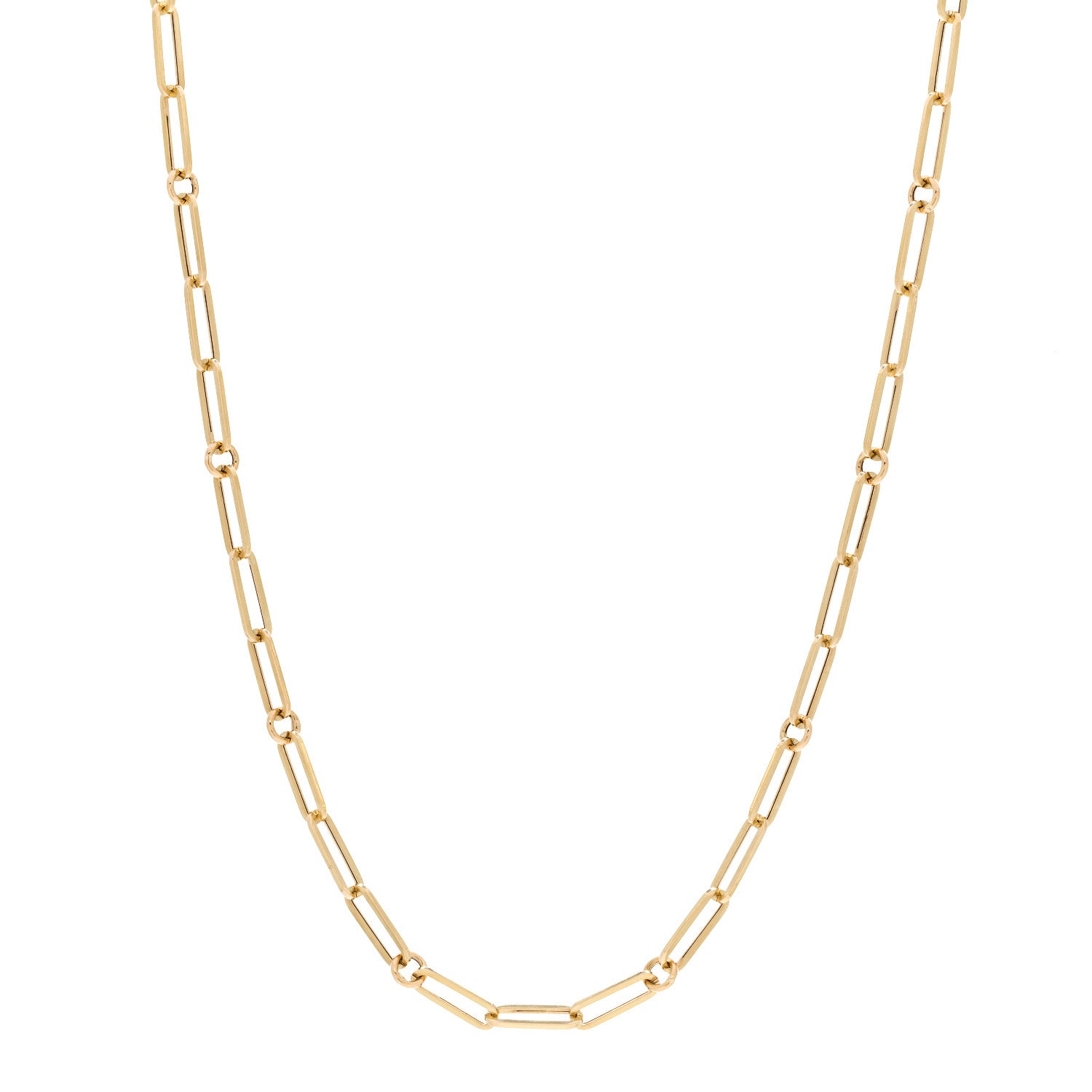 Roberto Coin 18K Yellow Gold Paper Clip Link Necklace 1 of 4