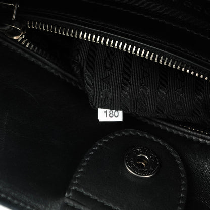 Prada City Calf Front Pocket Tote Nero Black 8 of 8