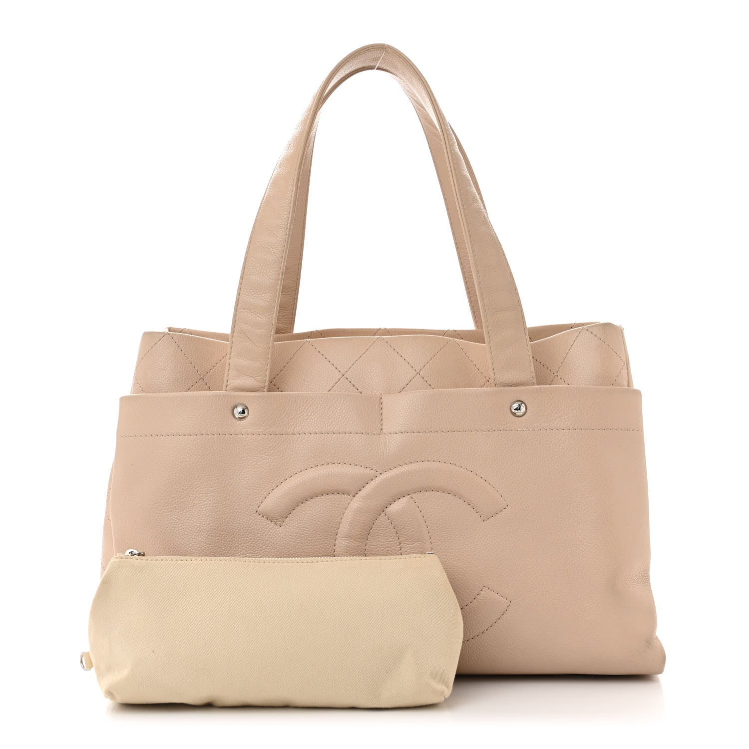 Chanel Caviar Executive Cerf Shopper Tote Beige 3 of 14