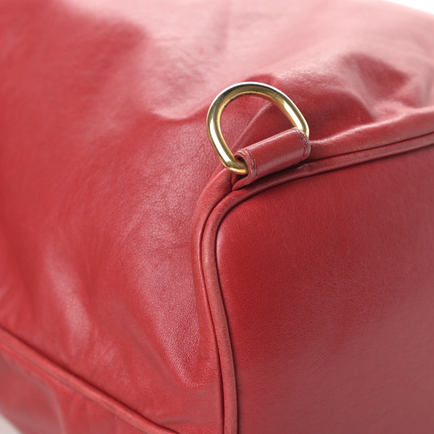 Lambskin CC Drawstring Backpack Red