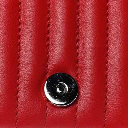 Prada Soft Calfskin Impunture Diagramme Small Chain Flap Shoulder Bag Fuoco 12 of 14