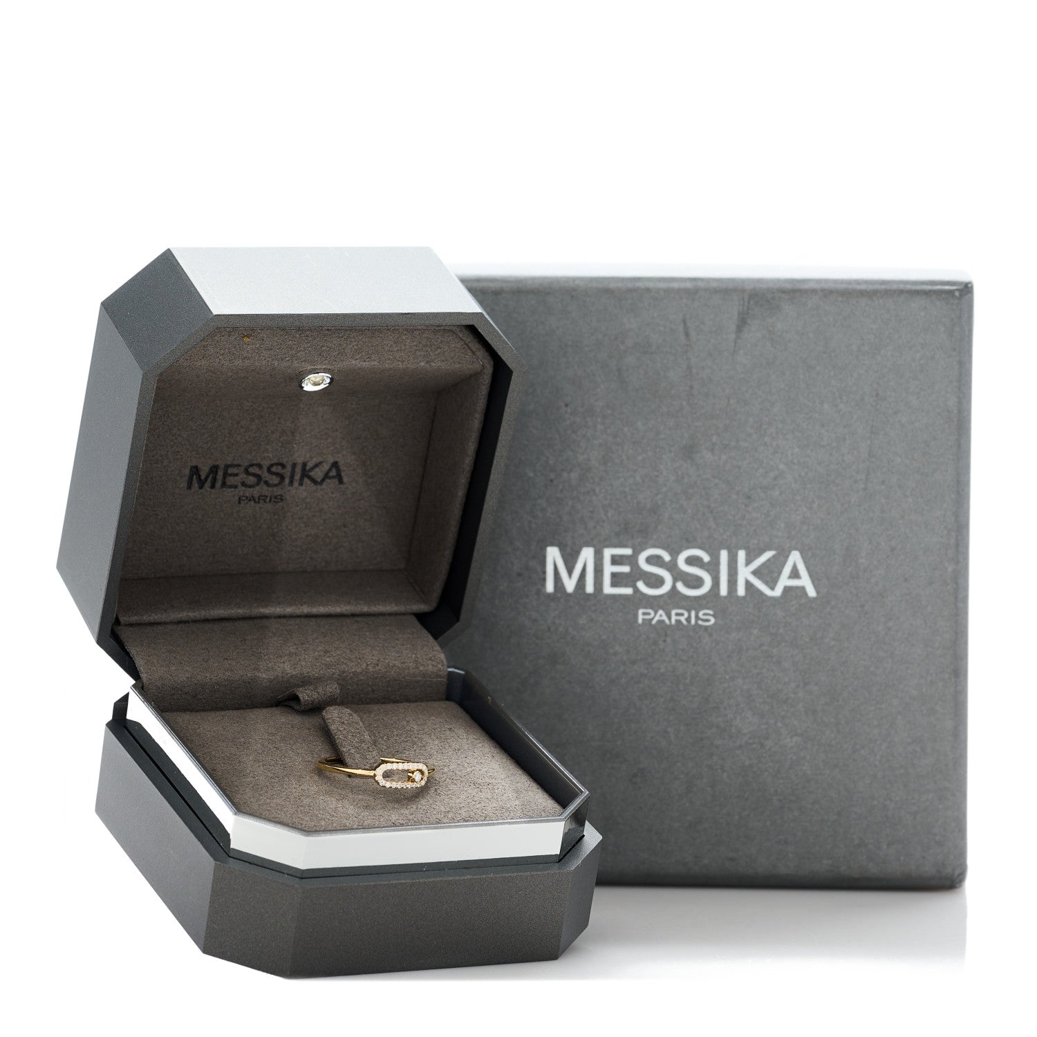 Messika 18K Yellow Gold Diamond Move Uno Ring 54 6.75 6 of 6