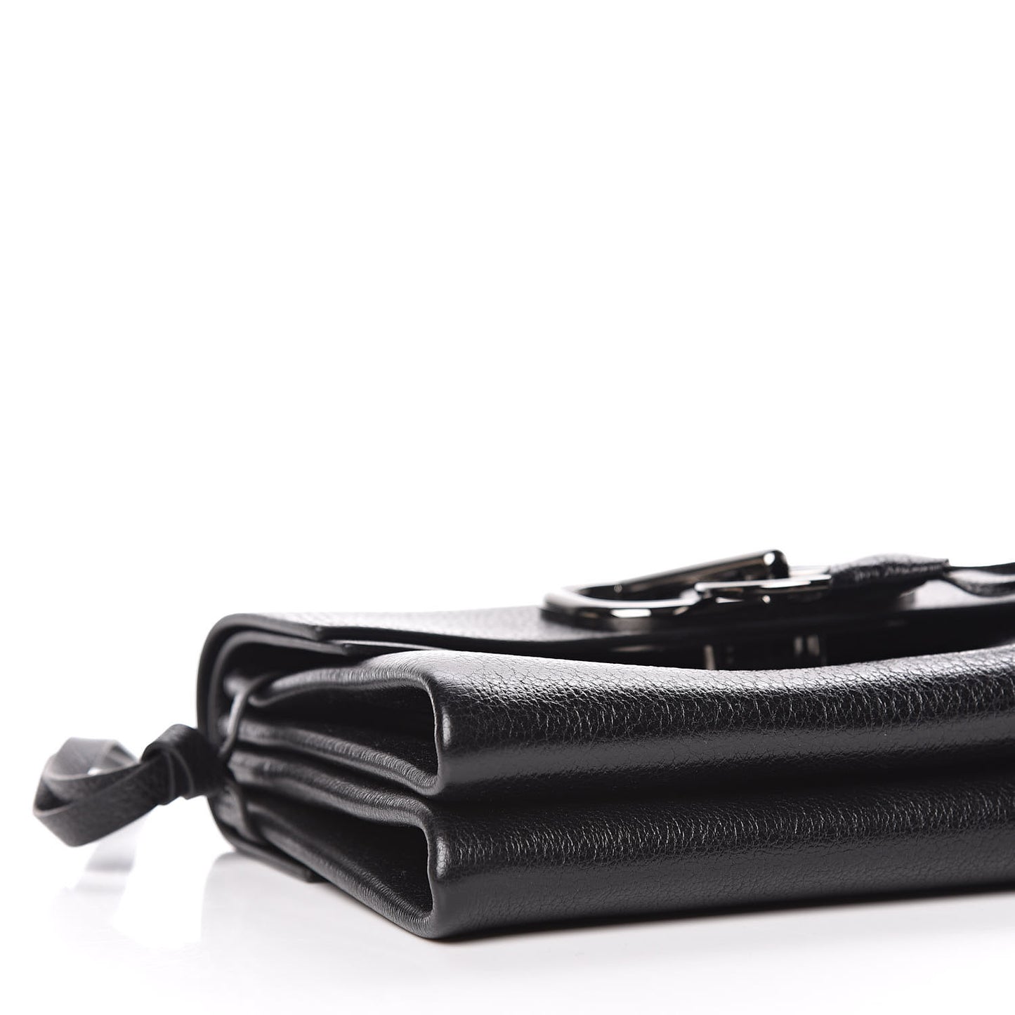 Smooth Calfskin Small VRing Crossbody Bag Black