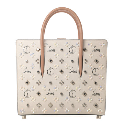 Christian Louboutin Calfskin Spikes Loubinthesky Medium Paloma Ivory 1 of 16