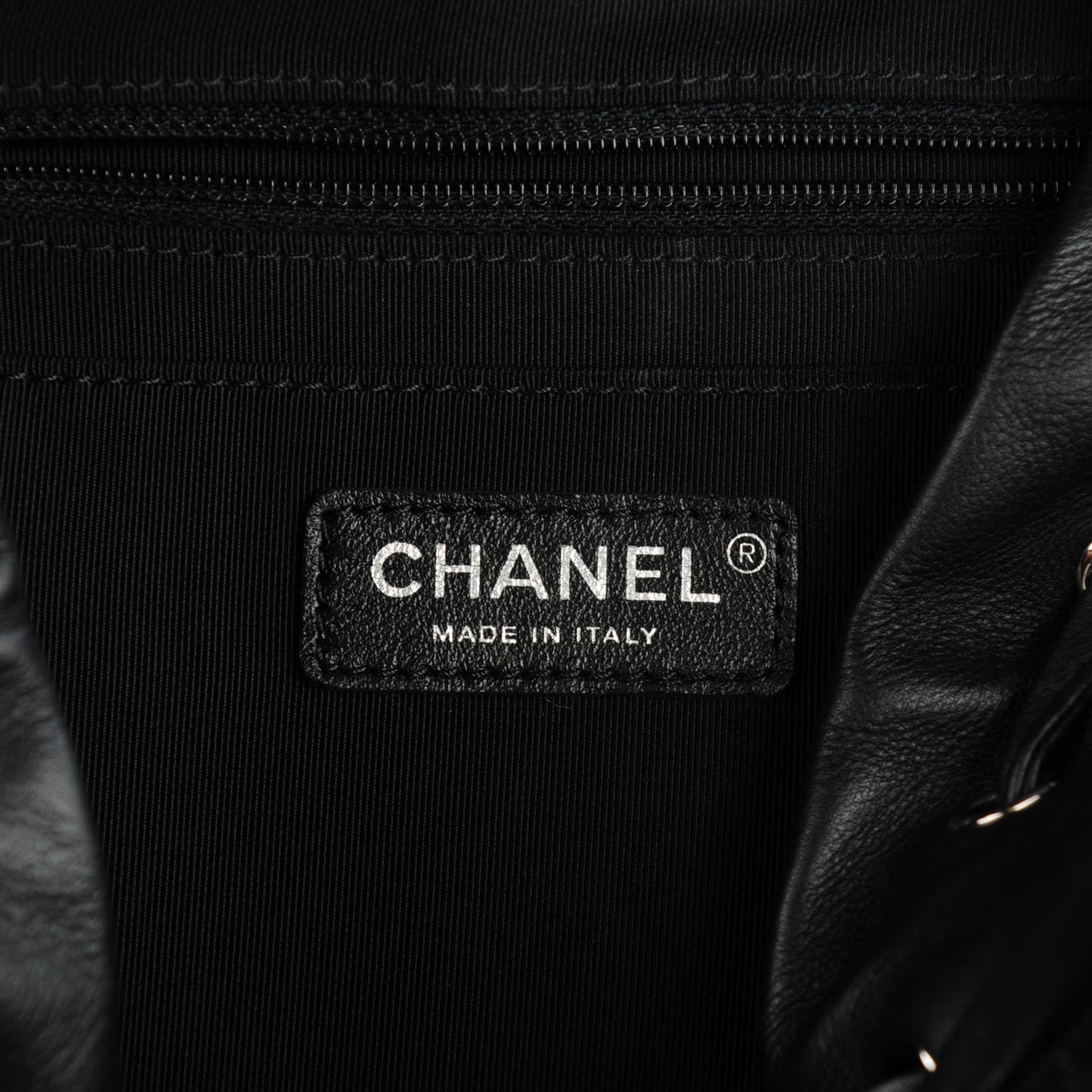 Calfskin Chevron Quilted Large Urban Spirit Backpack Black