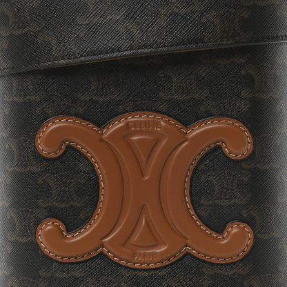 Celine Triomphe Canvas Calfskin Medium Cuir Triomphe Box Tan 8 of 10