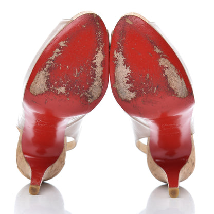 Christian Louboutin Patent Cork So Private 120 Pumps 36 Nude 5 of 8