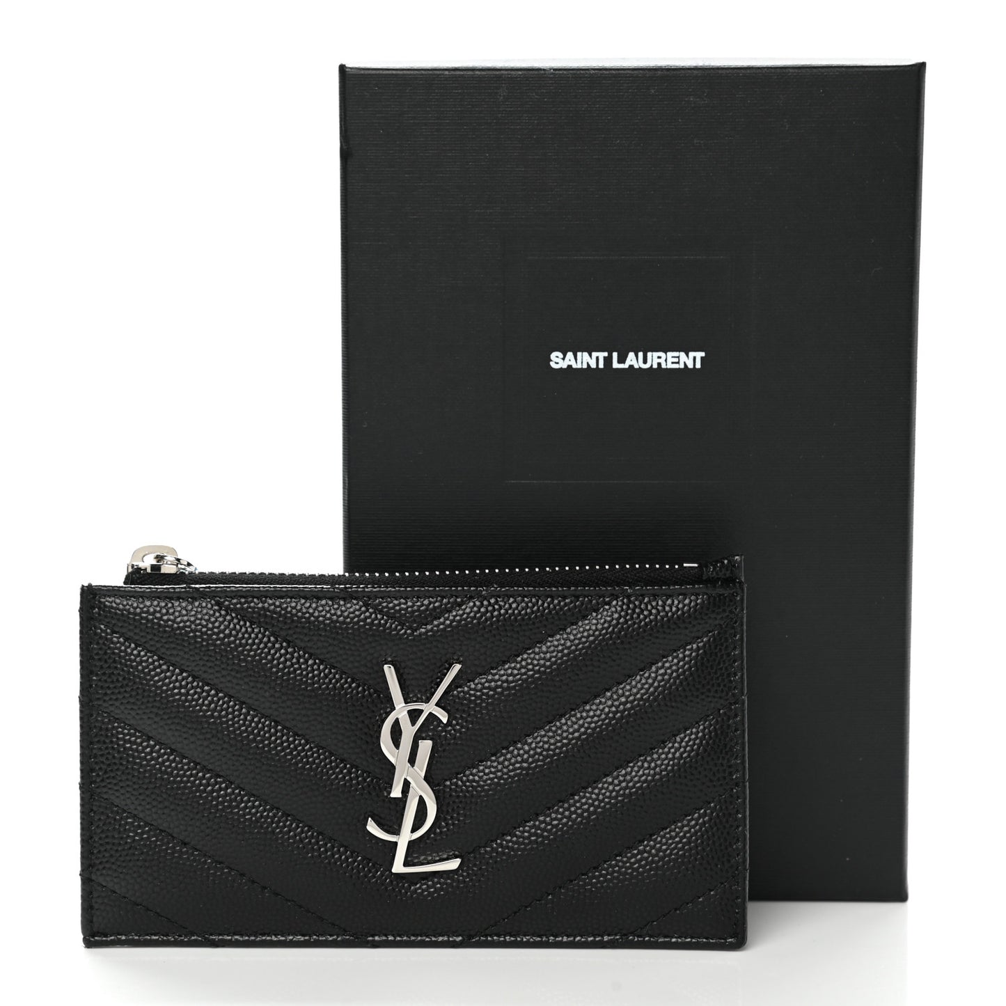 Monogram Grain de Poudre 5 Fragments Zip Pouch Card Holder Black