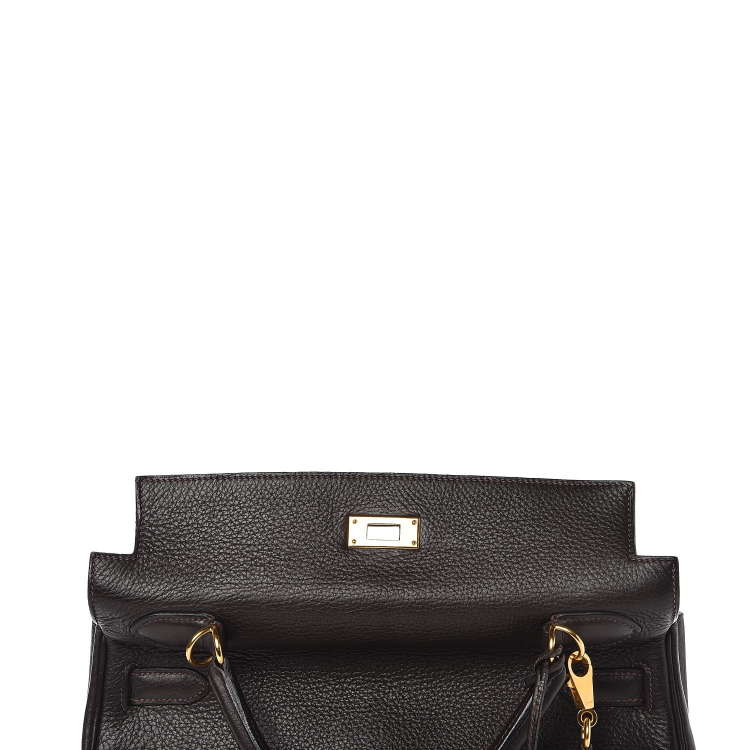 Hermes Taurillon Clemence Kelly Retourne 32 Chocolate 8 of 41